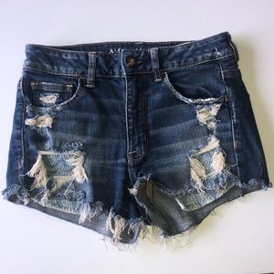 American Eagle - High Rise Shortie Jean shorts
